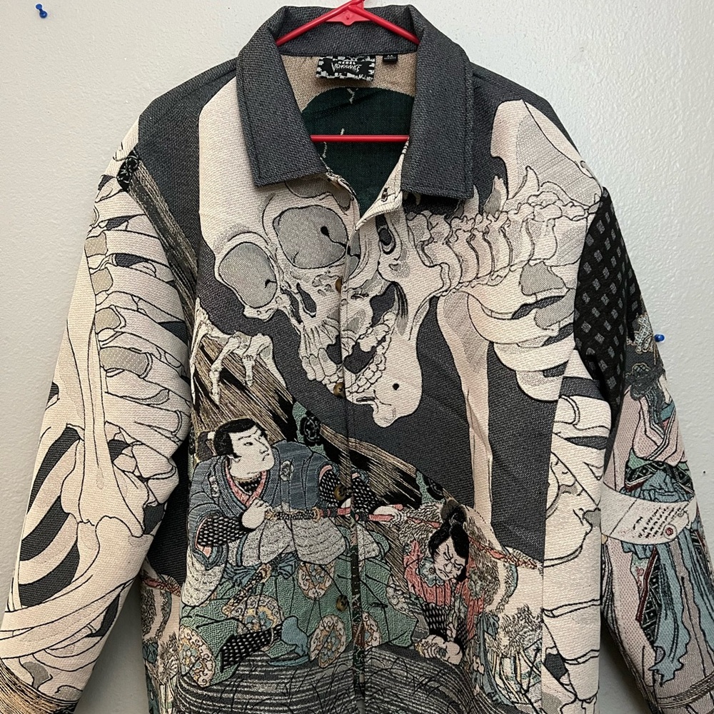 Rebels Vengeance Graphic Skeleton and Warrior Men's Jacket